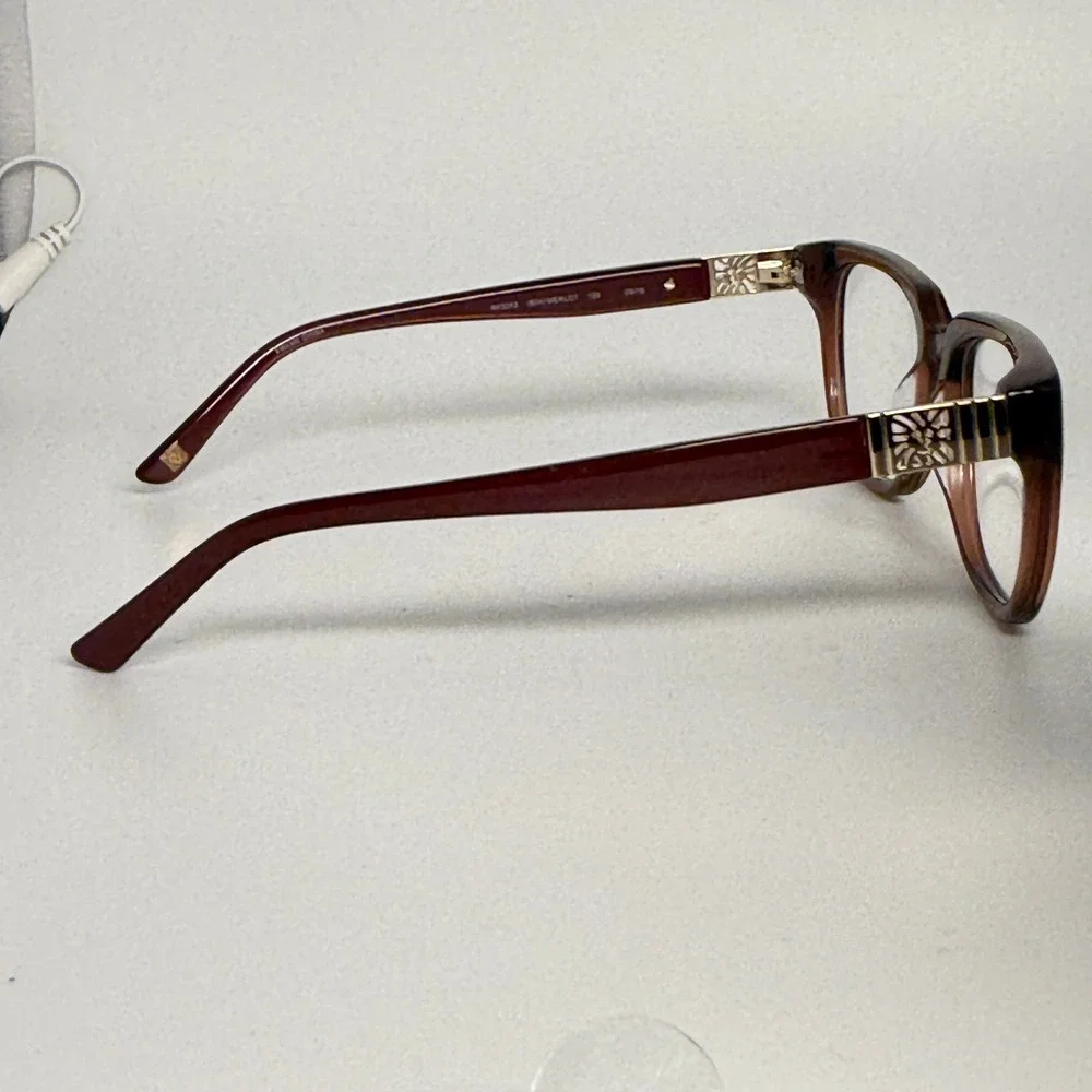 Anne Klein AK5043 604 Merlot Eyeglasses‎ Frames 51-18-135 Brown Red Square Women